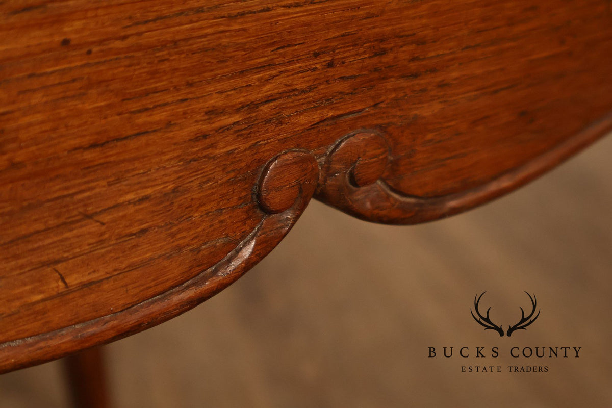 Italian Louis XV Style Oak Parquetry Side Table