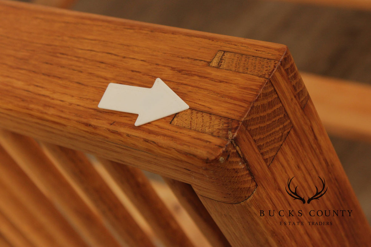 Charles Webb Mid Century Modern Queen Size Spindle Bed Frame