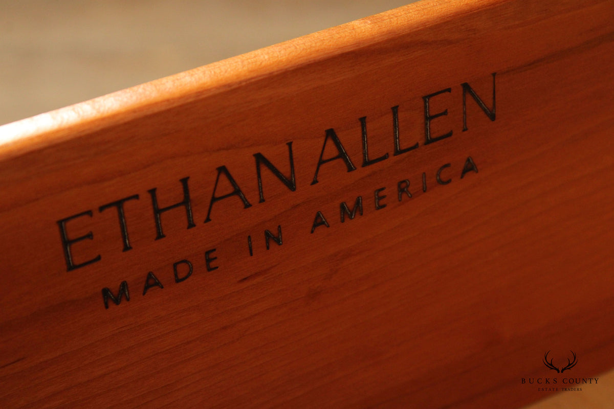 Ethan Allen American Impressions Pair Of Cherry Two-Drawer Nightstands