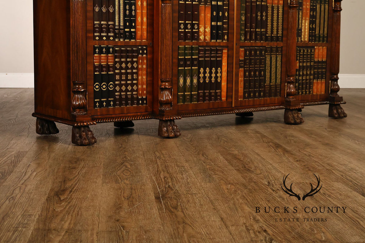 Maitland Smith Regency Style Mahogany Display Bookcase