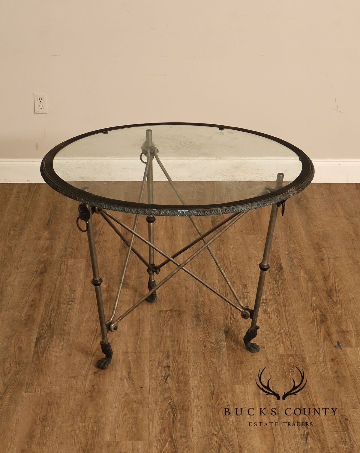 Ralph Lauren Glass Top Gueridon Center Table