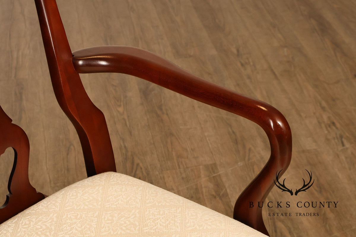 Pennsylvania House Set Of Eight Cherry Queen Anne Dining Chairs