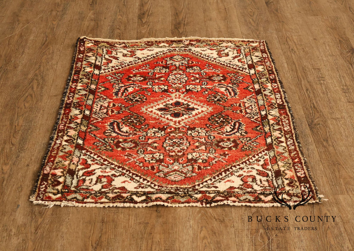 Hamedan Vintage Hand Woven Wool Area Rug