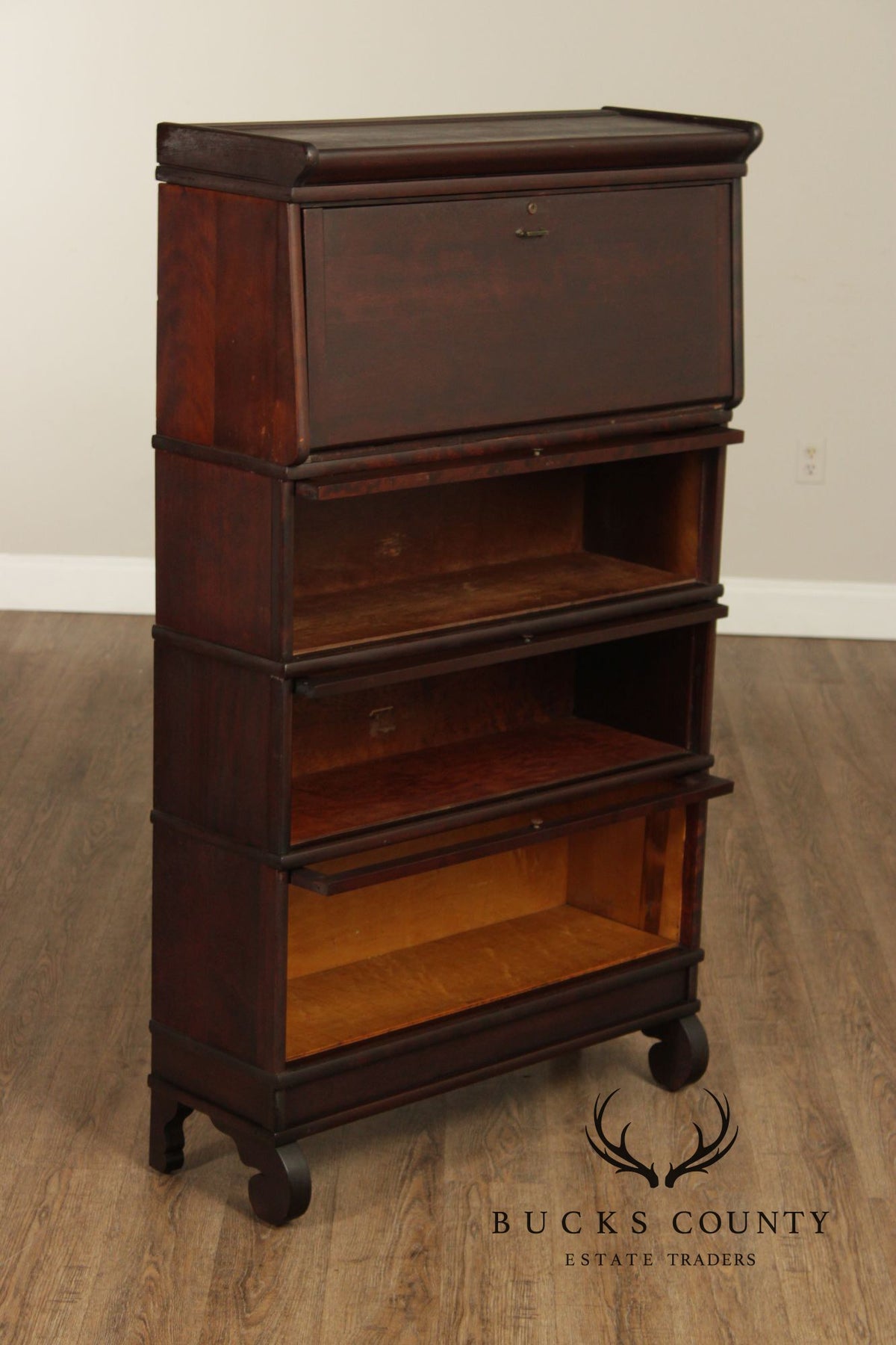 Hale Mahogany Barrister Secretary Bookcase With Desk