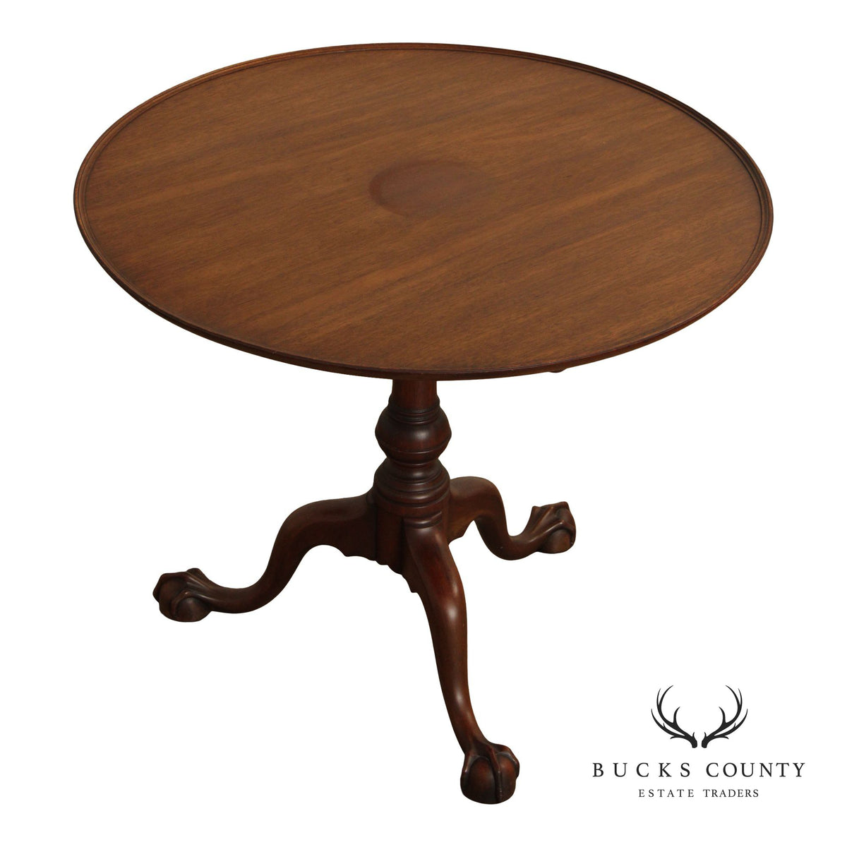 Kittinger Colonial Williamsburg Mahogany Tilt Top Tea Table