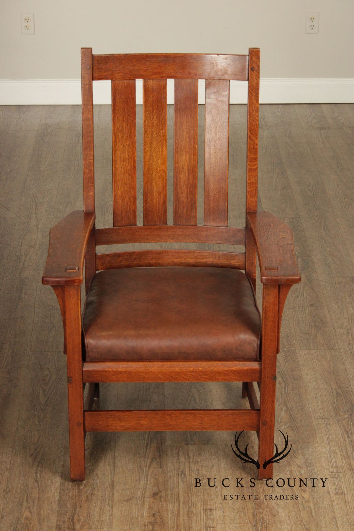 L. & J.G. Stickley Antique Mission Oak Armchair