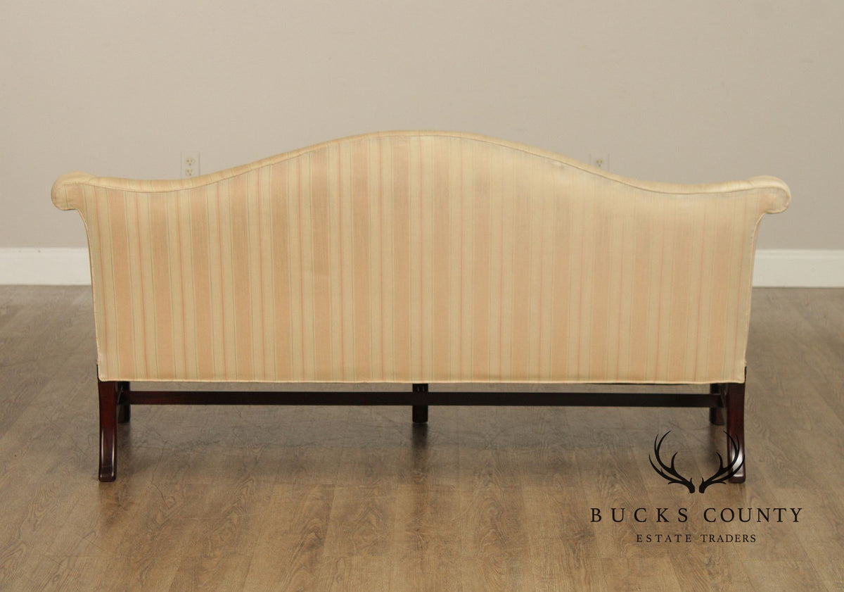 Hickory Chair Chippendale Style Mahogany Camelback Sofa
