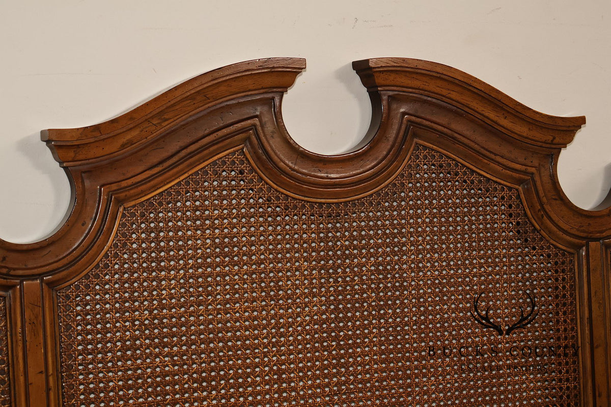 Henredon French Country Style King Size Caned Headboard