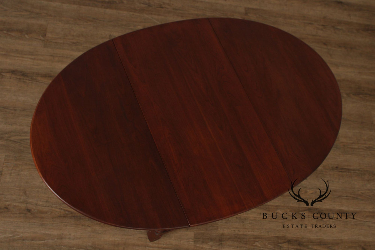 Stickley Cherry Valley Oval Top Drop Leaf Occasional Table
