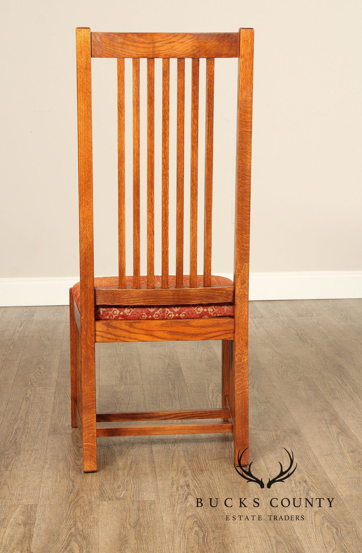The Michaels Company  Mission Style Set Of Six Oak Spindle Dining Chairs