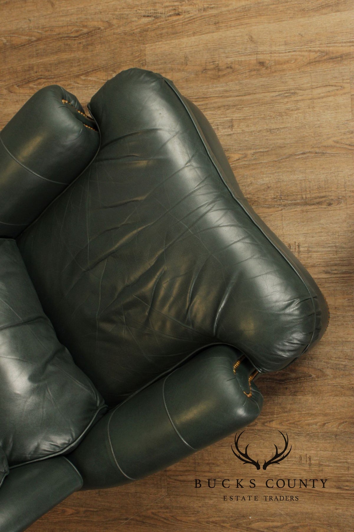 Hancock and Moore Leather Recliner Lounge Chair and Ottoman