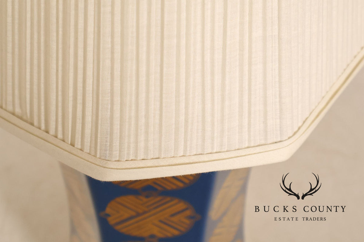 Contemporary Asian Style Pair of Porcelain Table Lamps