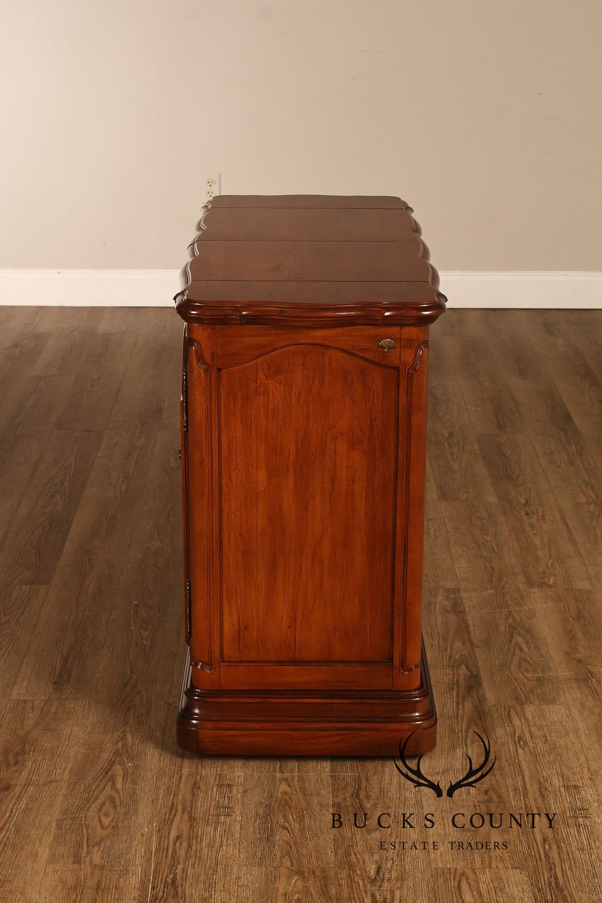 American Drew French Country Style Walnut Flip Top Server