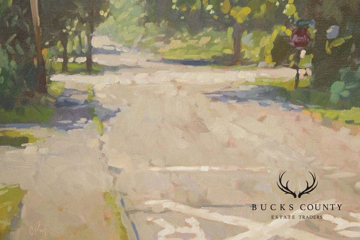 Colin Page Contemporary Landscape Oil Painting, 'Crossing'