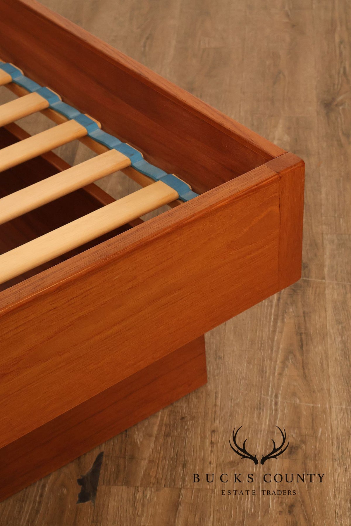 Scan Coll Danish Modern Queen Size Teak Platform Bed