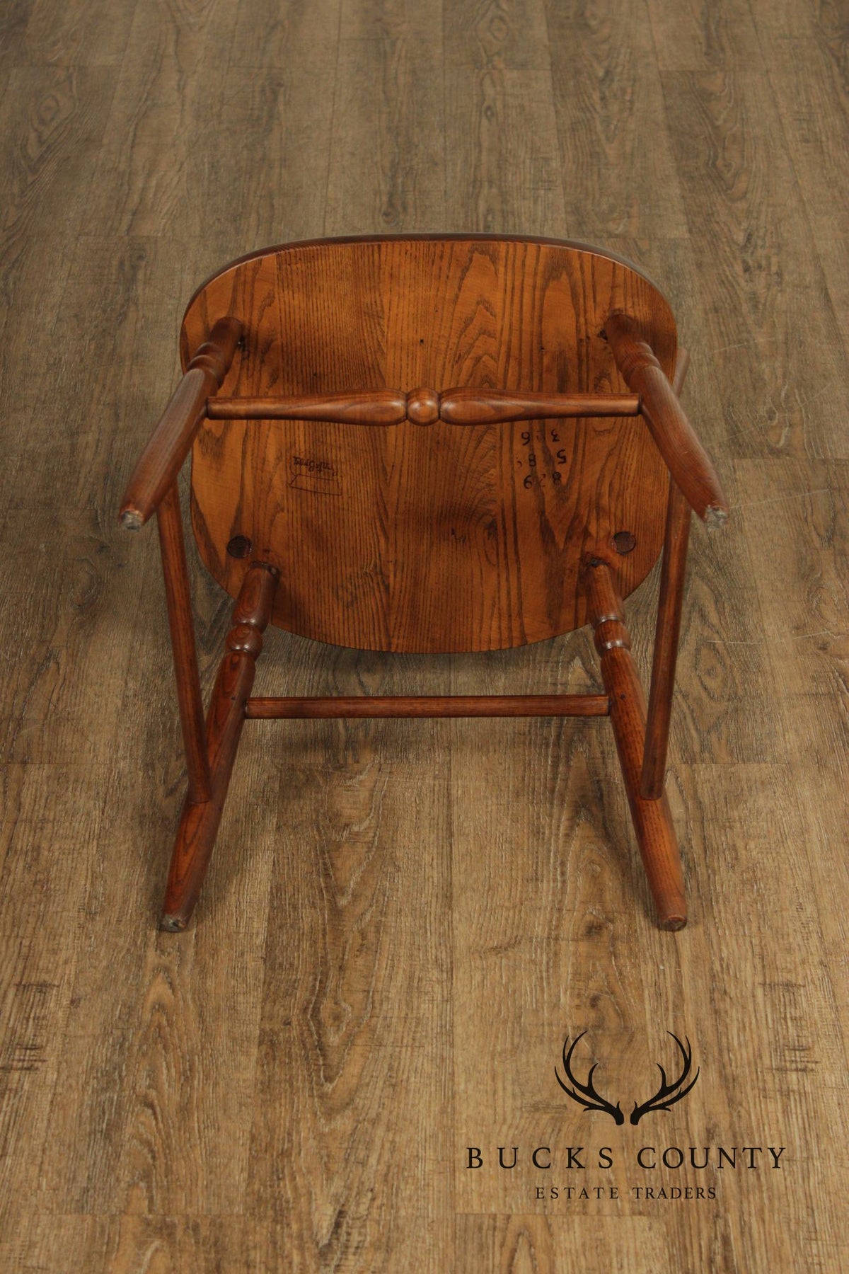 S. Bent Bros. Pair of Oak Windsor Side Chairs