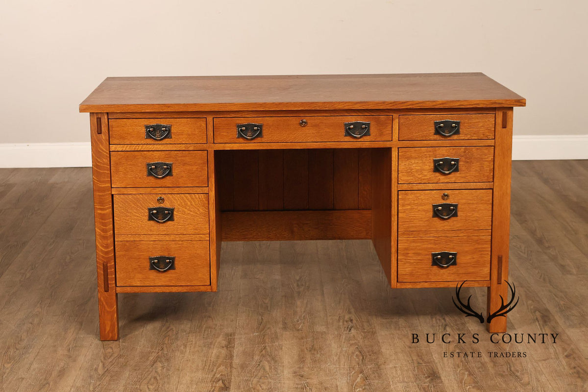 Stickley Mission Collection Oak Executive Desk