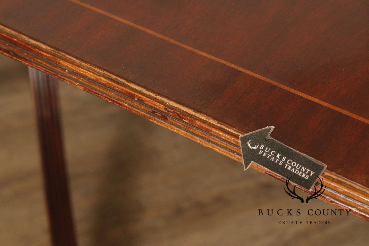Baker Furniture Historic Charleston Collection Mahogany Pedestal Dining Table With Two Leaves