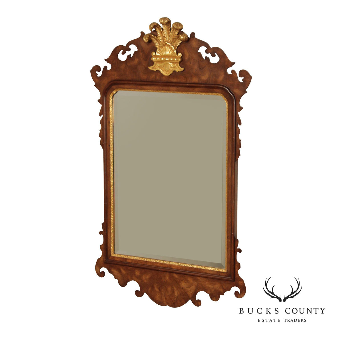 Friedman Brothers Colonial Williamsburg Burlwood Wall Mirror