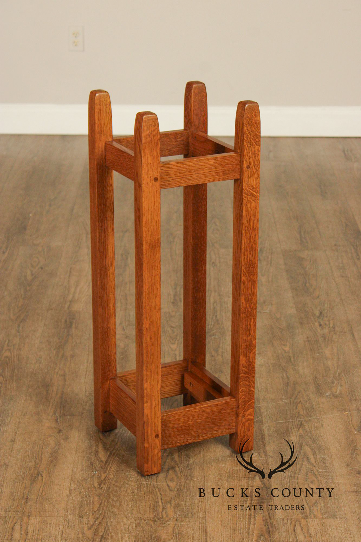 Stickley Furniture Mission Collection Oak Umbrella Stand
