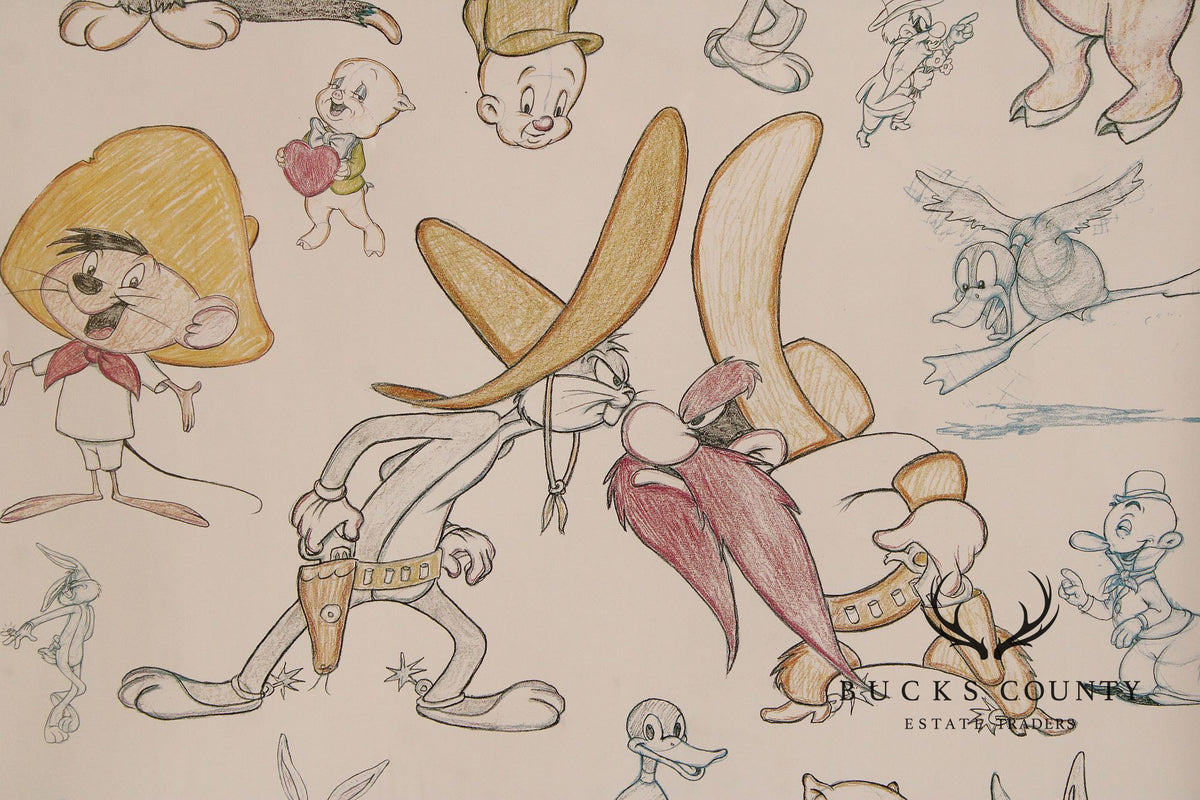 Virgil Ross Looney Tunes Character Sketch Lithograph