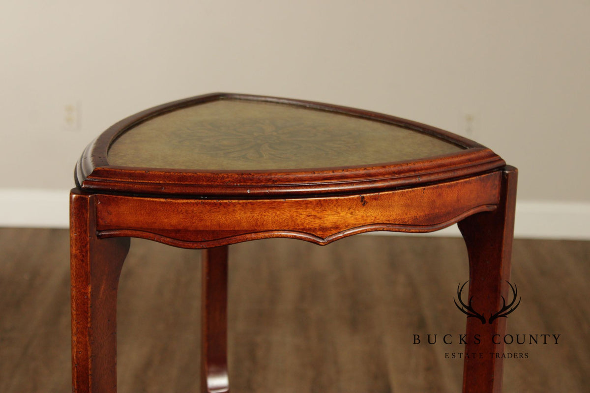South Cone Regency Style Eglomise Three Tier Etagere Stand