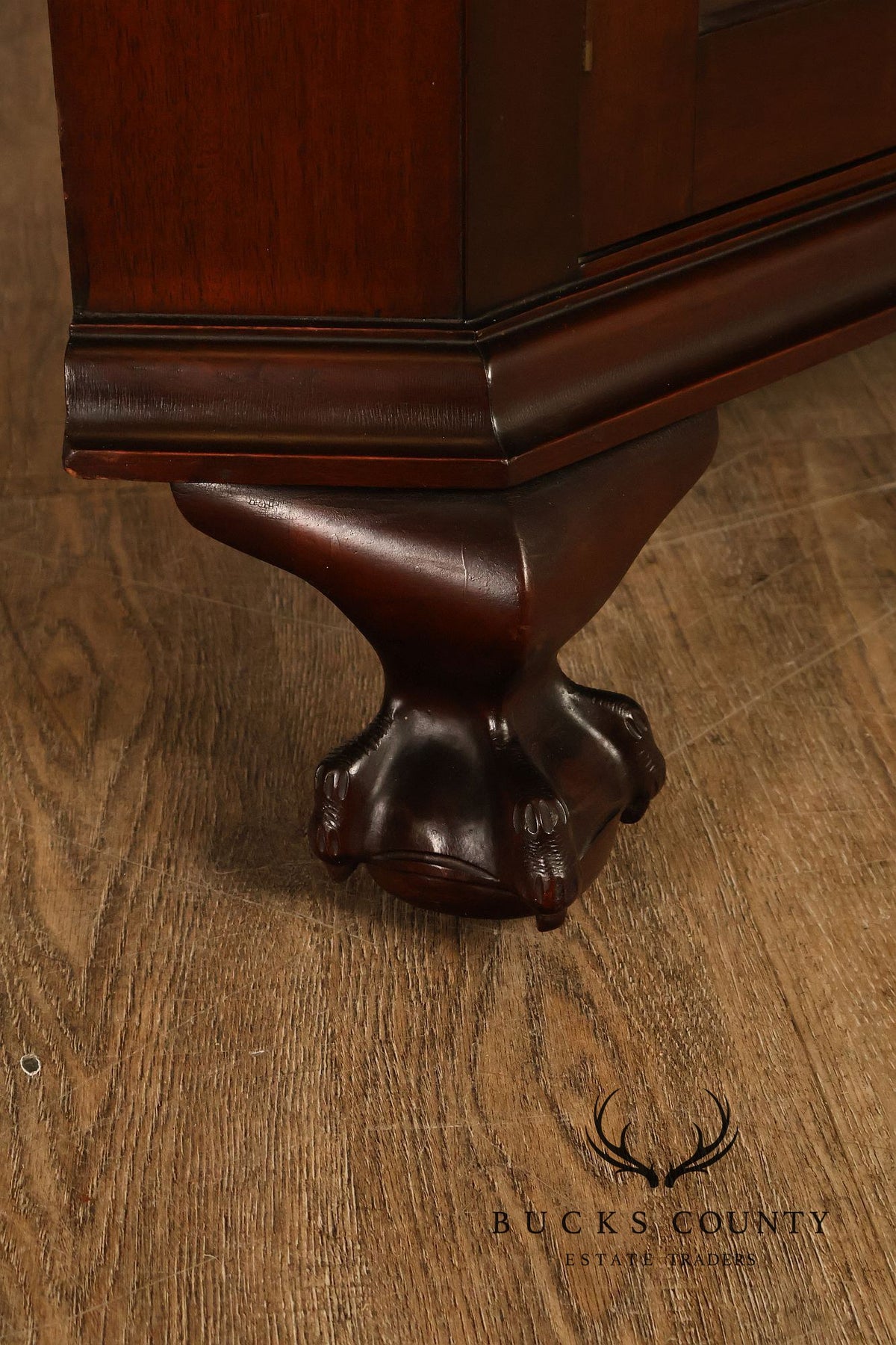 Renaissance Revival Carved Mahogany Corner Bookcase