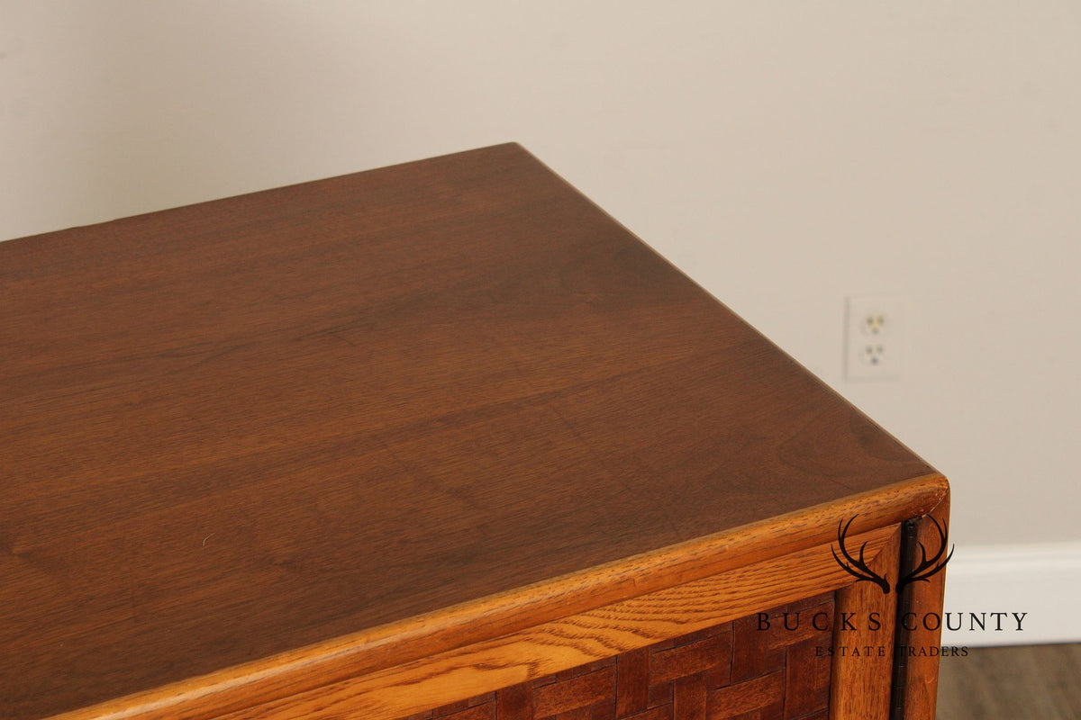 Lane Mid-Century Modern Walnut High Chest With Doors