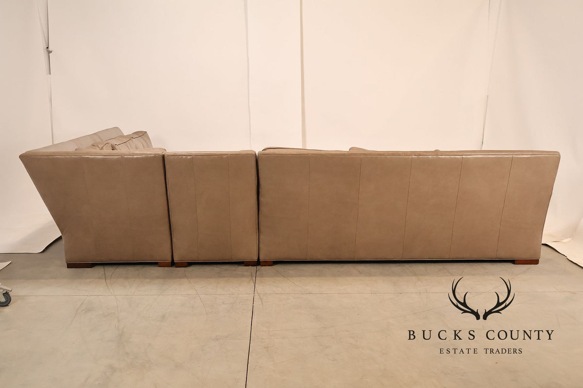 Century Furniture Leather Sectional Sofa