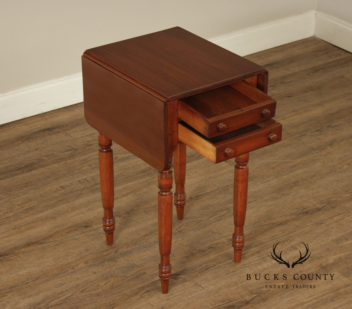 Antique Sheraton Drop-Leaf Pembroke Side Table