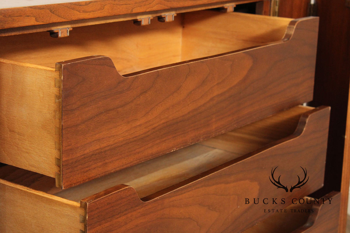 American Of Martinsville Mid Century Modern Walnut Gentleman's Chest