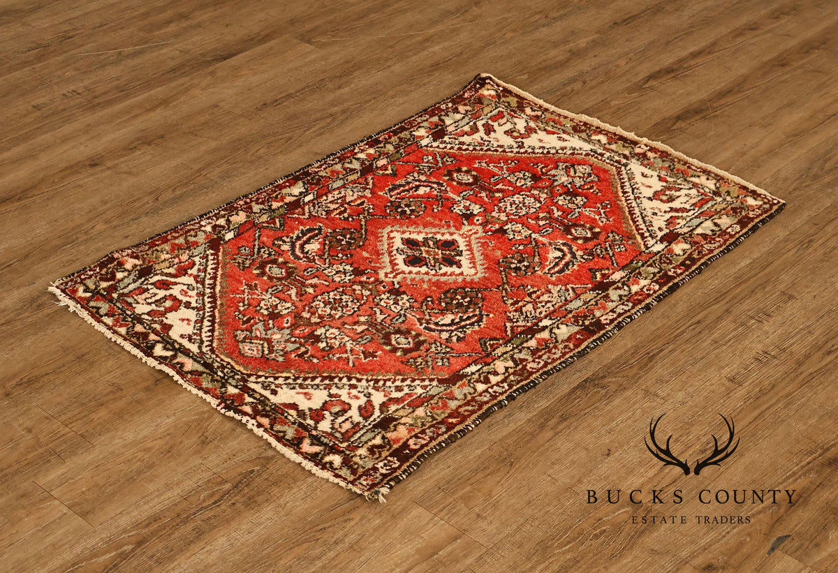 Hamedan Vintage Hand Woven Wool Area Rug
