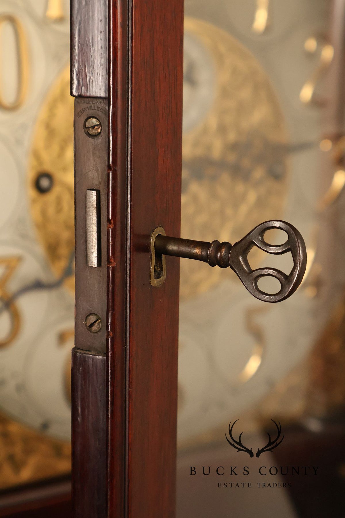 Baily Banks and Biddle  Antique Mahogany 9 Tube Grandfather Clock