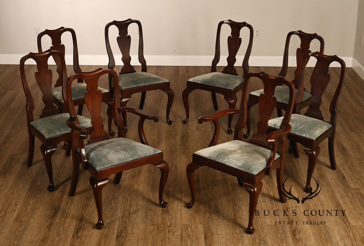 Henkel-Harris Set Of Eight Mahogany Queen Anne Dining Chairs