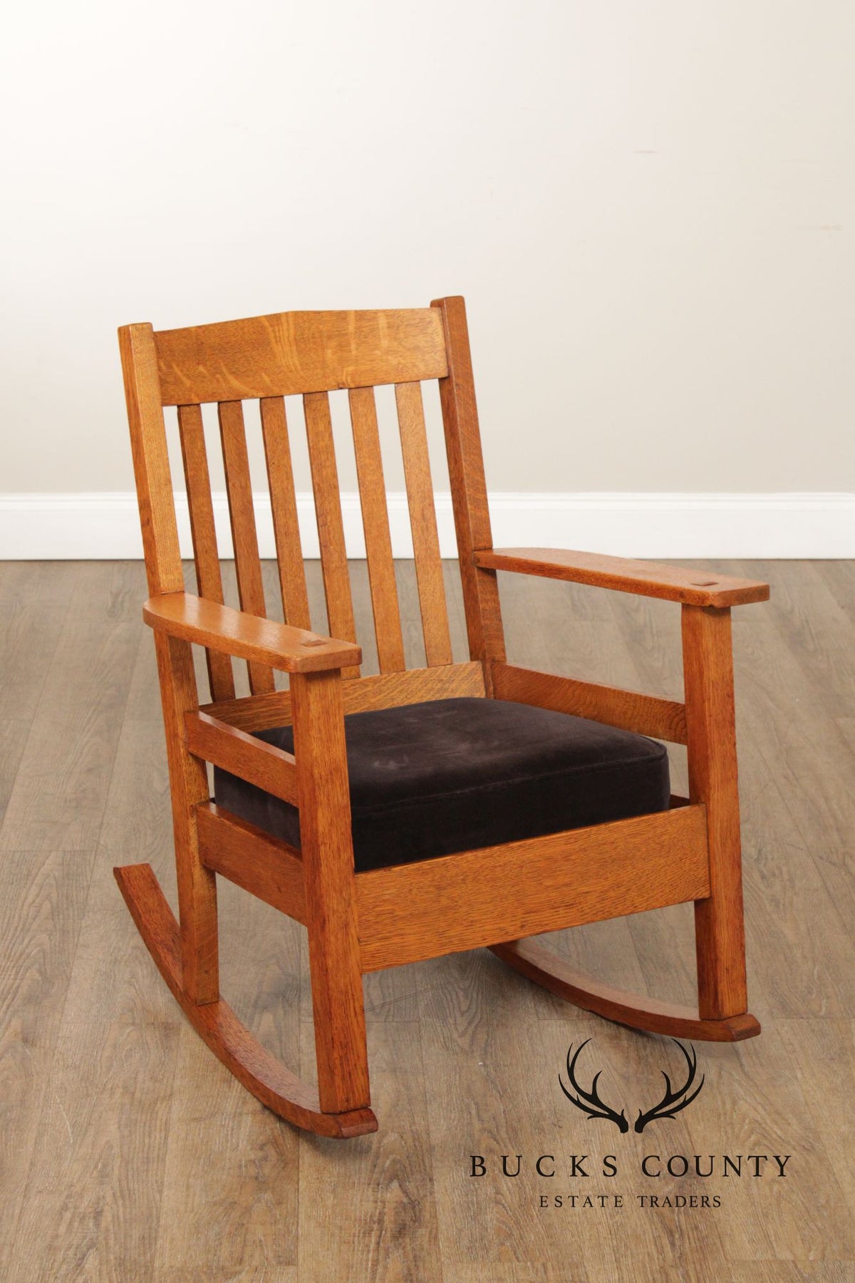 Mission Style Quarter Sawn Oak Rocking Chair