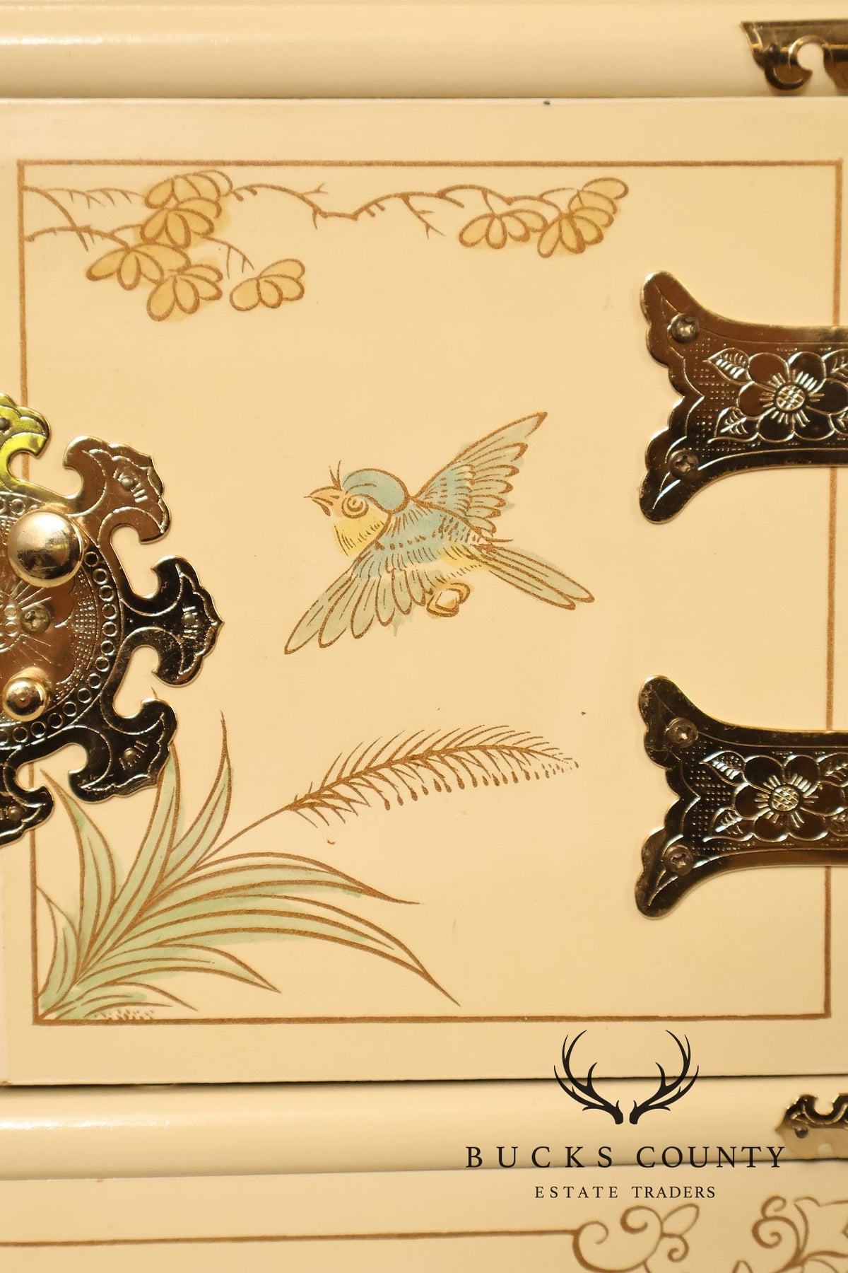 Painted Chinoiserie Style Pair Of Jewelry Chest