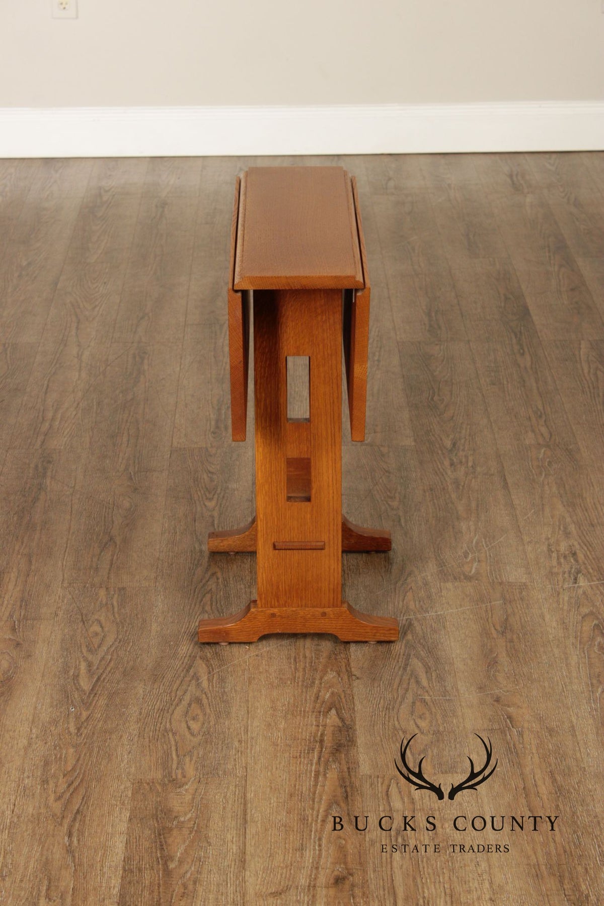 Stickley Mission Collection Oak Drop Leaf Side Table