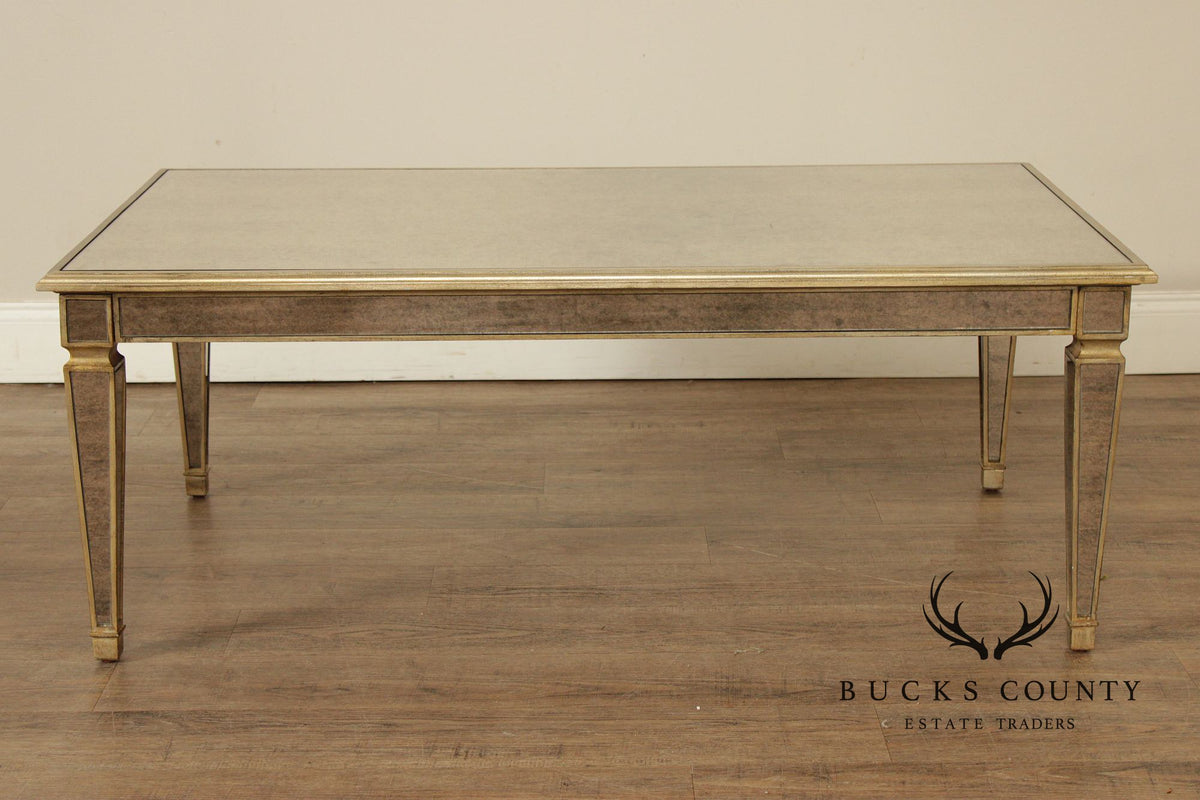 Ethan Allen Hollywood Regency Mirrored Coffee Table