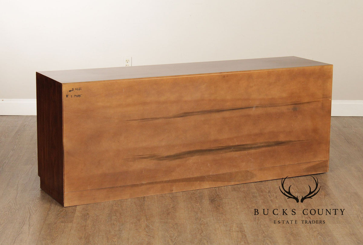 Henredon 'Scene One' Campaign Style Walnut Chest of Drawers