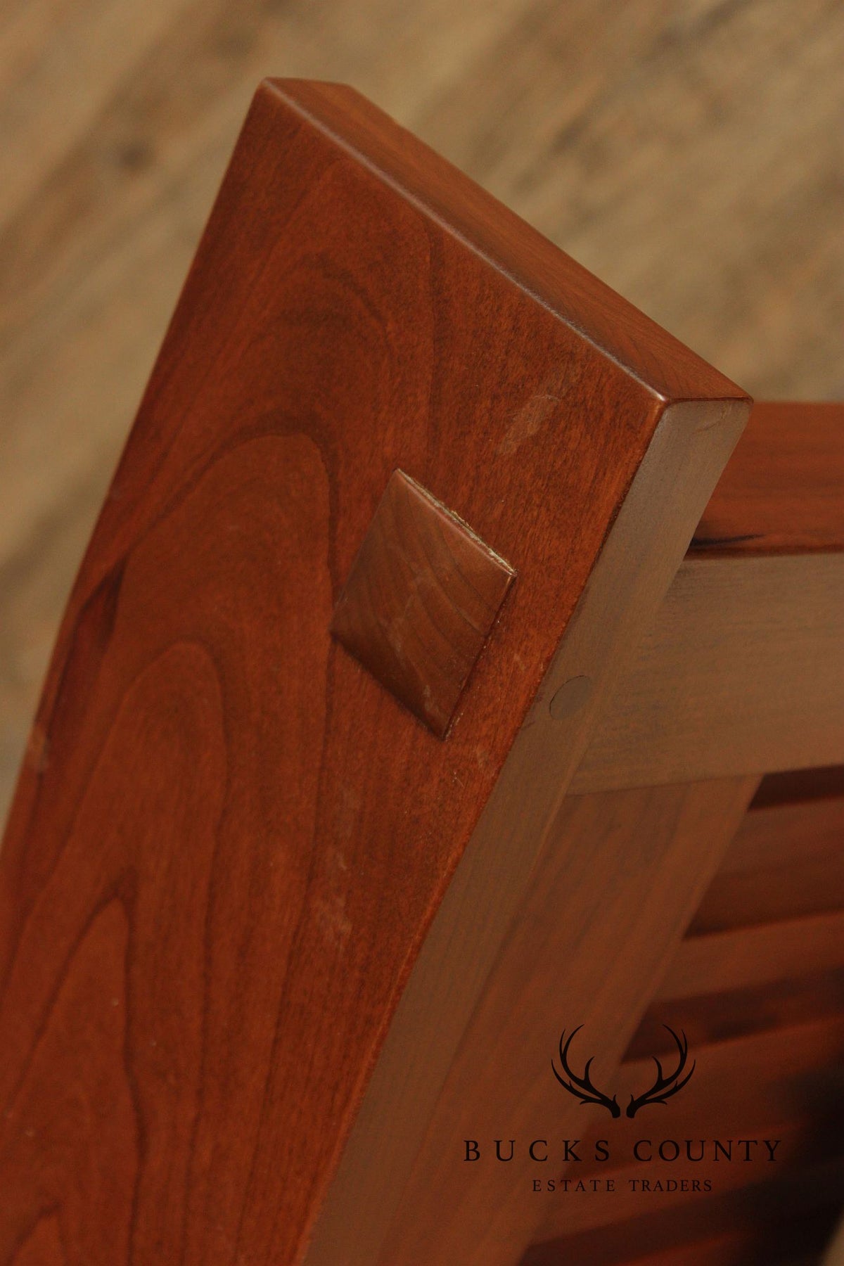 Stickley Mission Collection Cherry Bent Arm Morris Chair and Ottoman