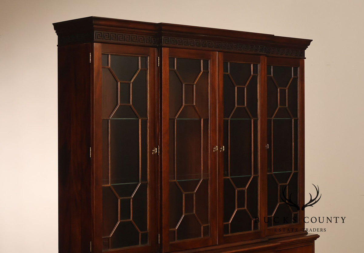 Stickley Georgian Style Mahogany Bookcase Breakfront