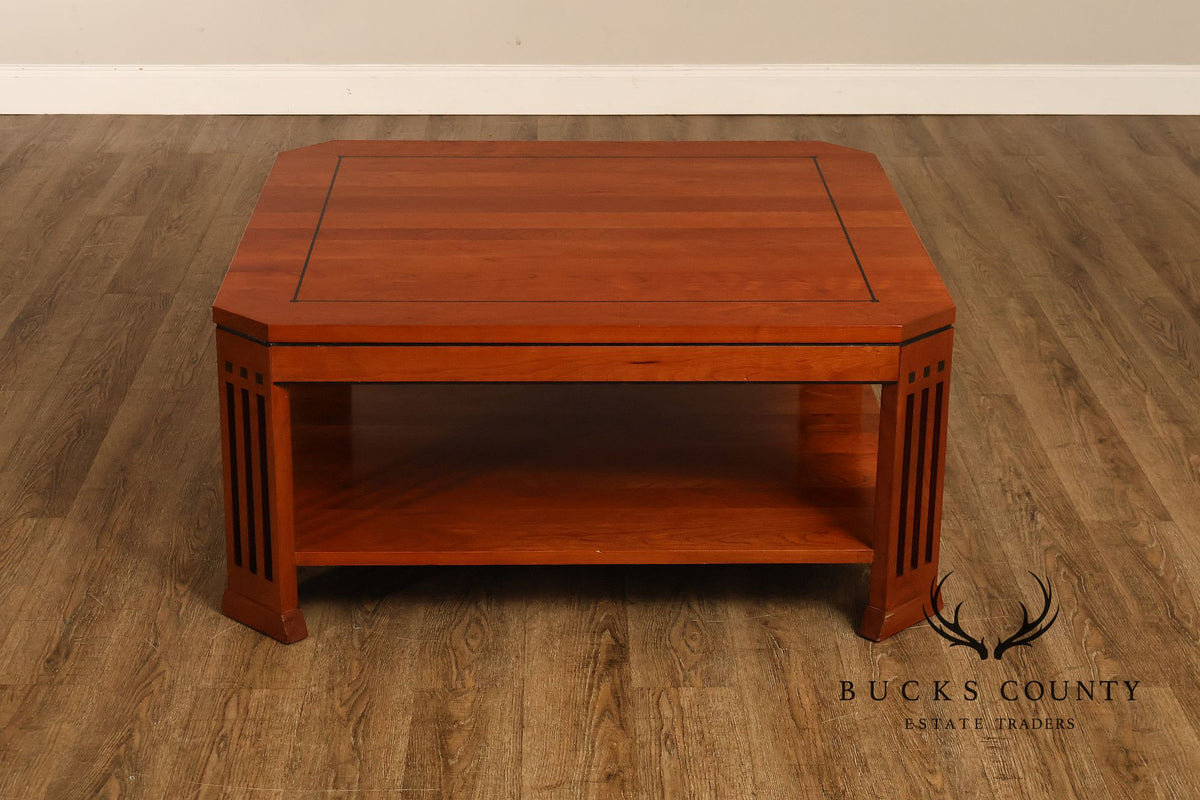 Stickley 21st Century Collection Large Square Cherry Coffee Table