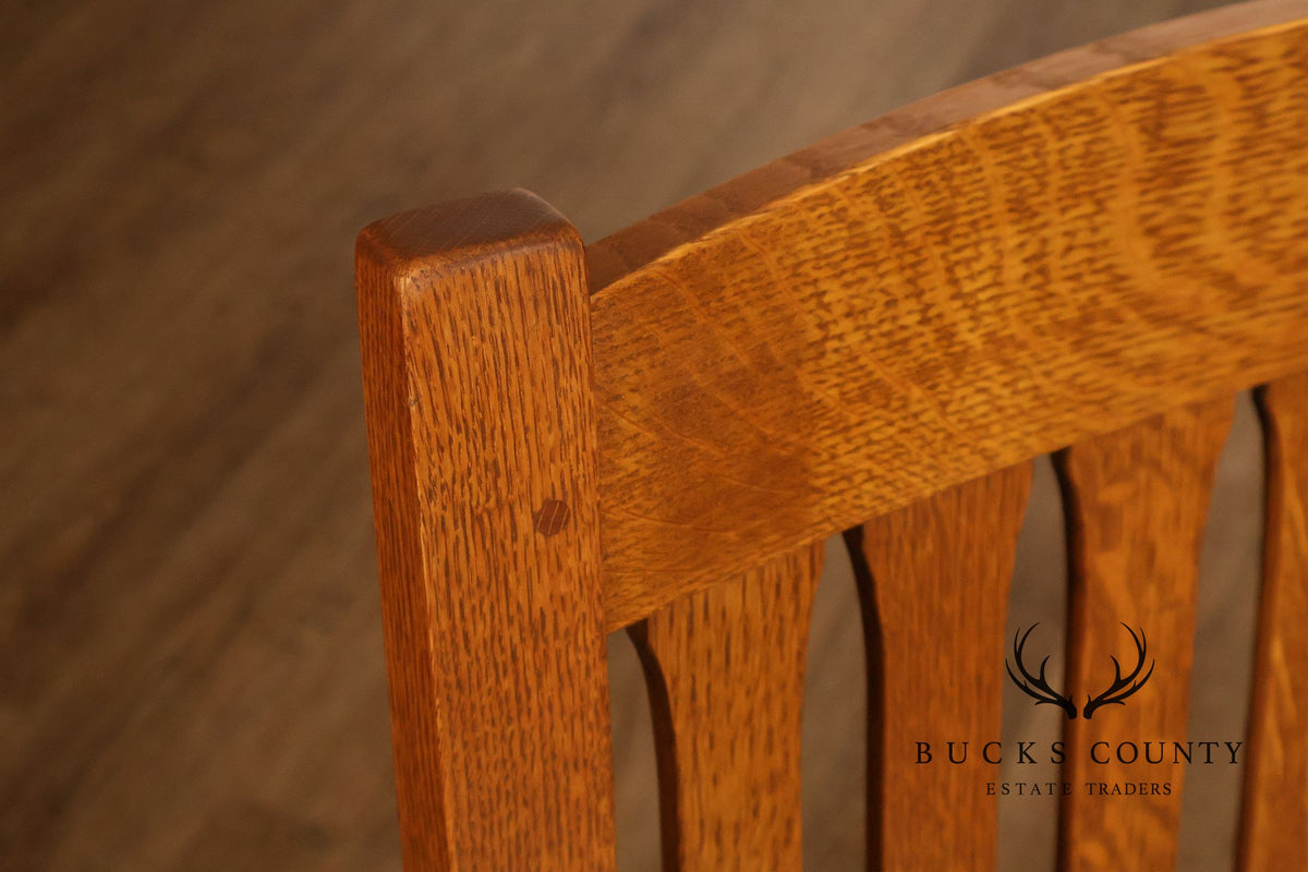 Stickley Mission Collection Set Of 8 Oak Cottage Dining Chairs In 35 Fayetteville Finish