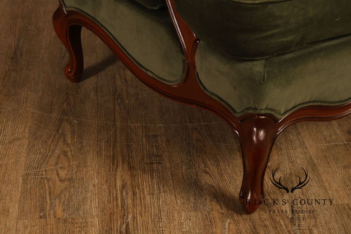 Hickory Chair Mark Hampton Collection Louis XV Style Upholstered Lounge Chair And Ottoman