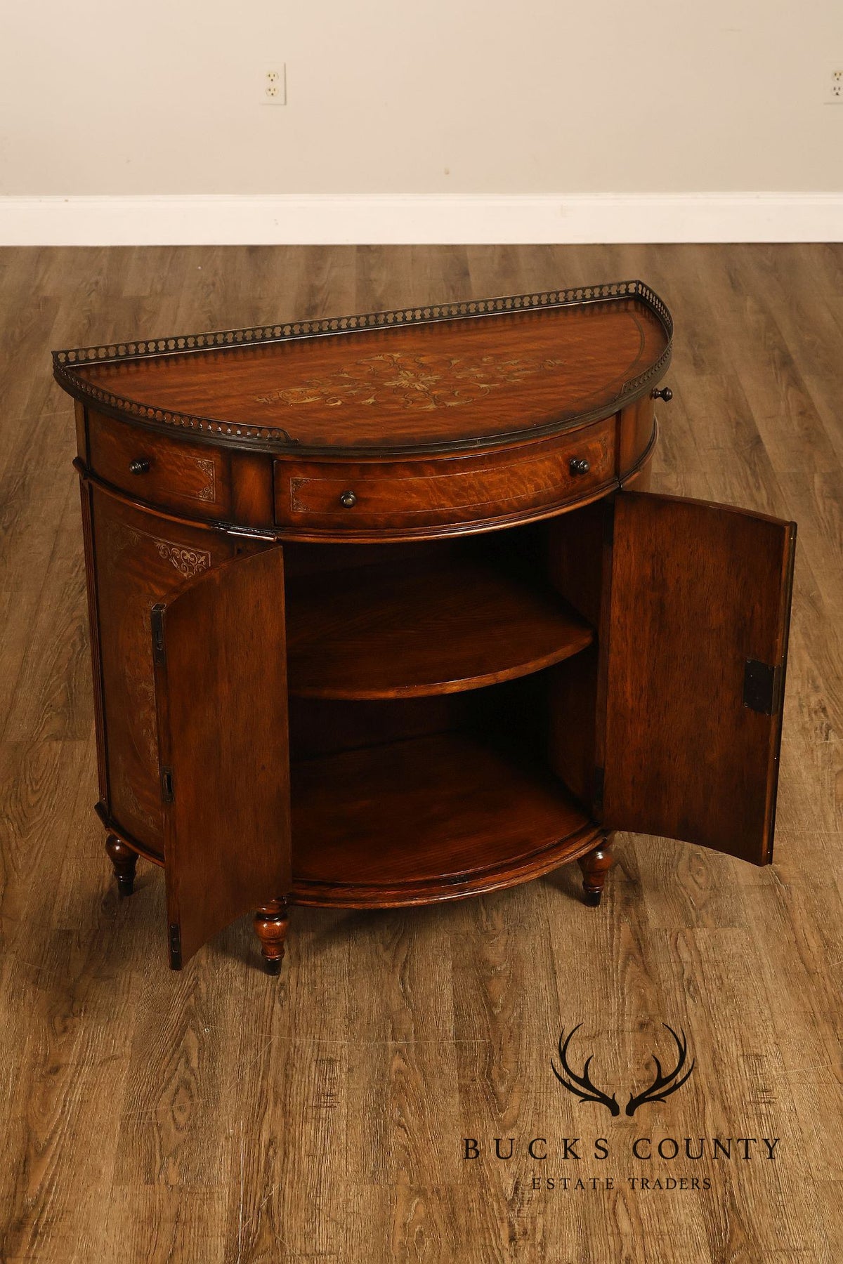 Theodore Alexander Demilune Console Cabinet