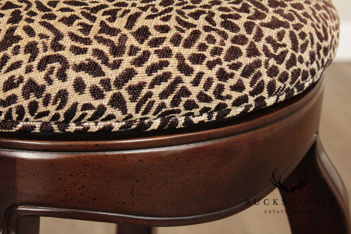 Hancock & Moore Pair of Swivel Bar Stools