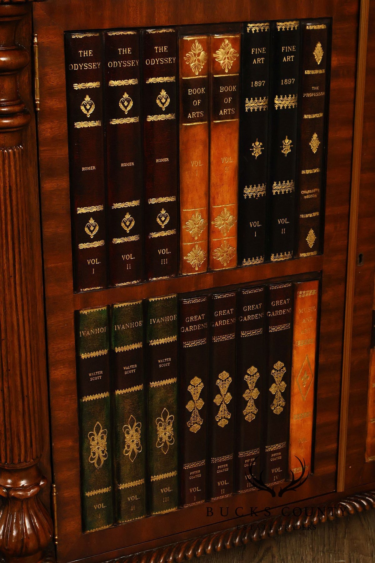 Maitland Smith Regency Style Mahogany Display Bookcase