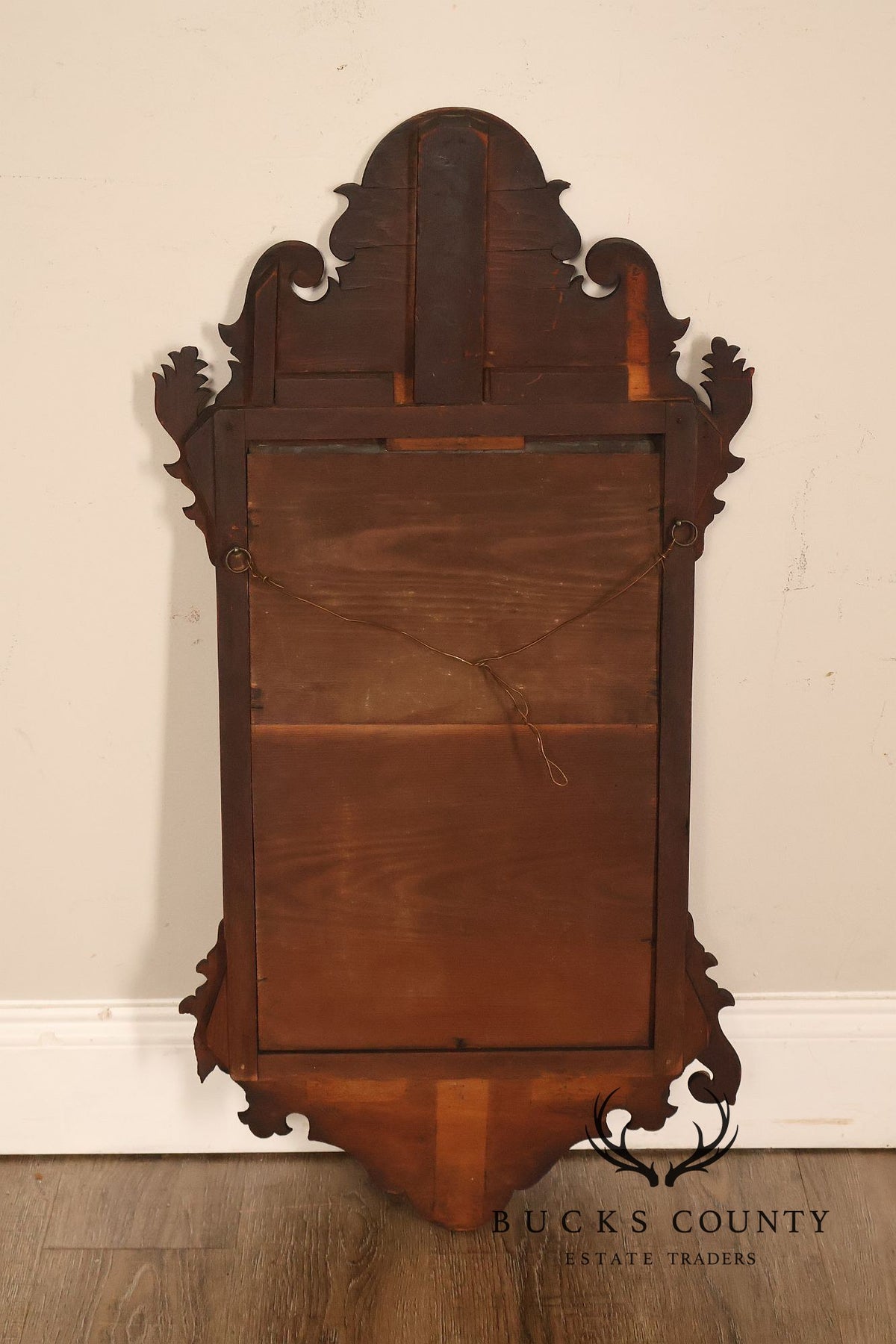 Antique Chippendale Style Mahogany Wall Mirror