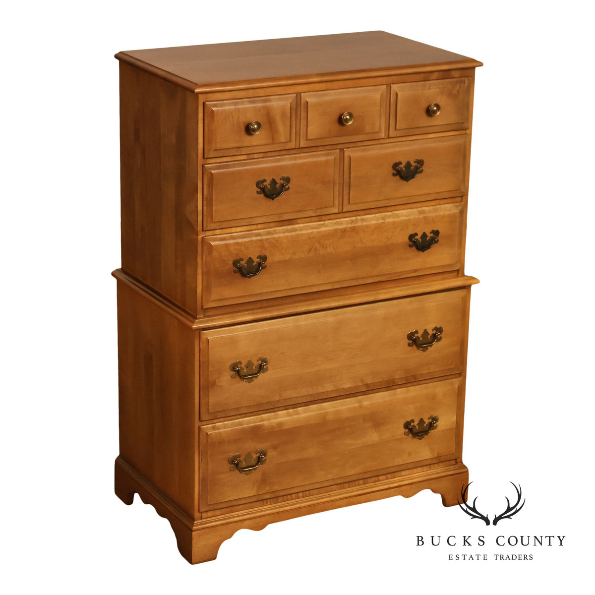 Traditional Maple Tall Chest Of Drawers