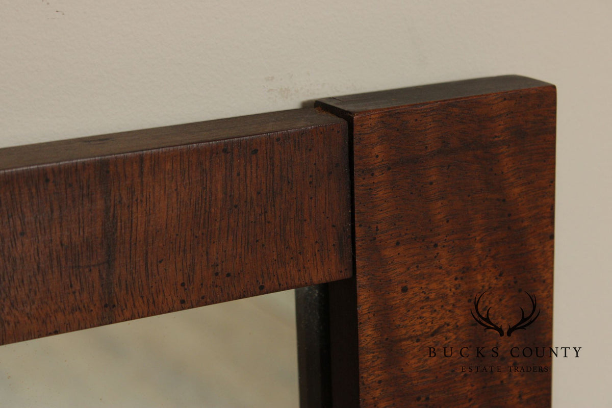 Lane 'Staccato' Brutalist Walnut Wall Mirror